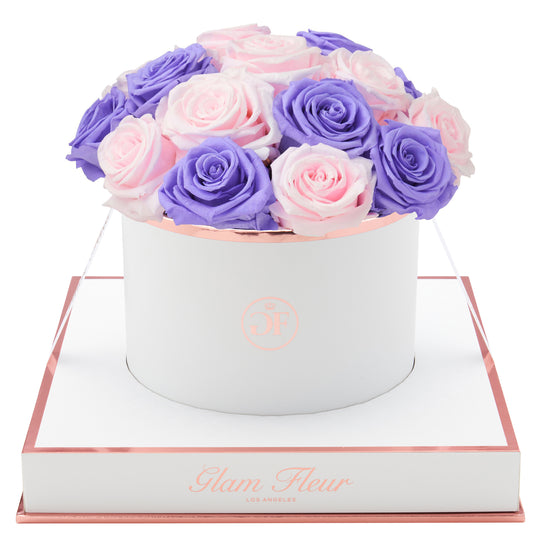 Blanche Round Violet and Baby Pink