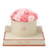 Montagé Round Baby Pink and Light Pink Preserved Roses
