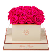Montagé Square Fuchsia Preserved Roses