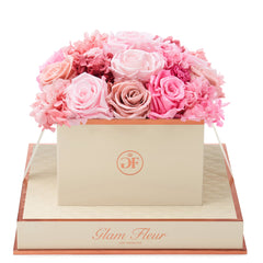 Montagé Square Pink Fusion Preserved Flowers