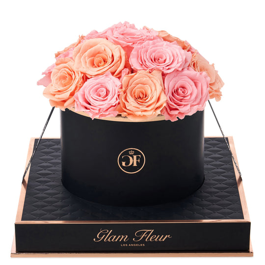 Noir Round Peach and Light Pink