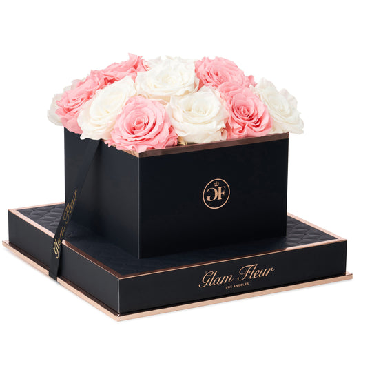 Noir Square Ivory and Light Pink