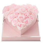 Rosé Heart Baby Pink Preserved Roses