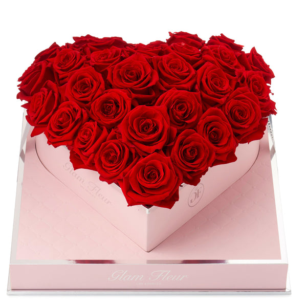 Ros Heart Red Preserved Rose Glam Fleur Ros Heart Red Preserved Rose Glam Fleur