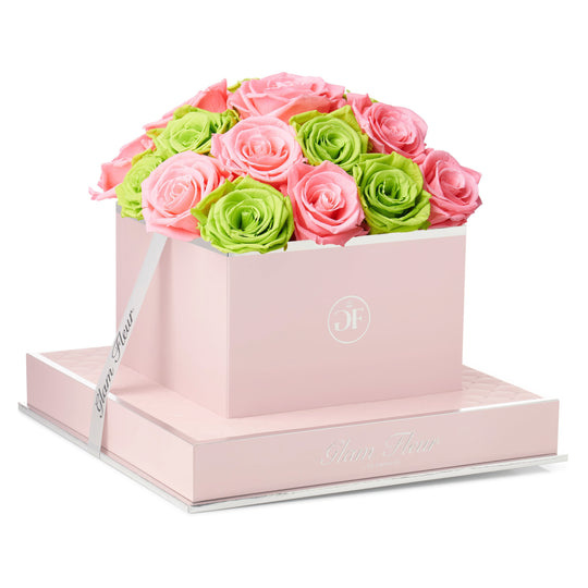 Rosé Square Green and Light Pink