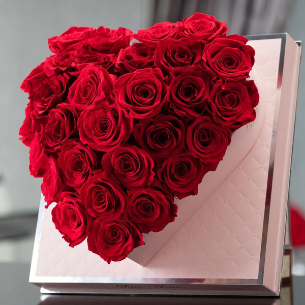 Ros Heart Red Preserved Rose Glam Fleur Ros Heart Red Preserved Rose Glam Fleur