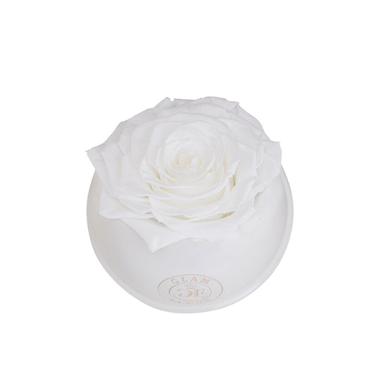 Bouton Vase Single White