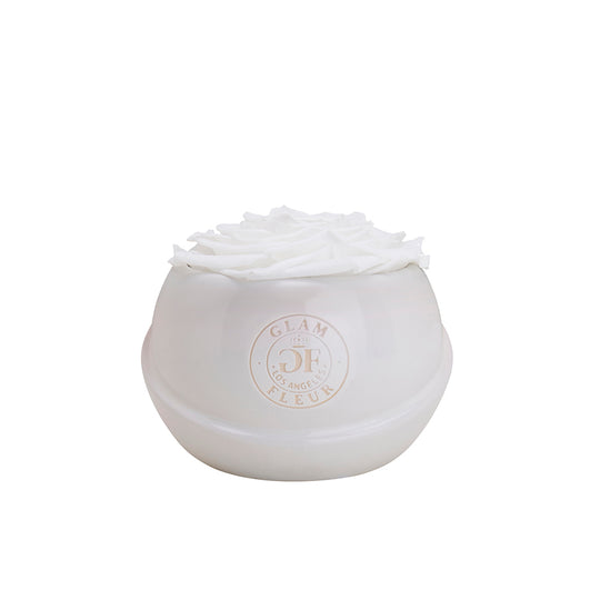 Bouton Vase Single White