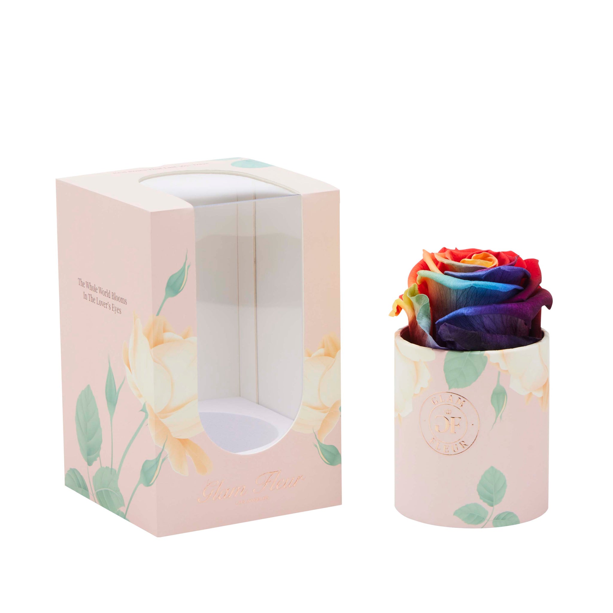 Raspberry Splash Long Lasting Rose in Blanche Uno Box Glam Fleur®