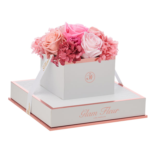 Blanche Chic Pink Fusion Preserved Rose - Glam Fleur