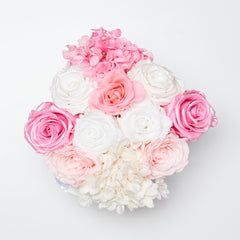 Blanche Chic Pink Ivory Fusion Preserved Flowers