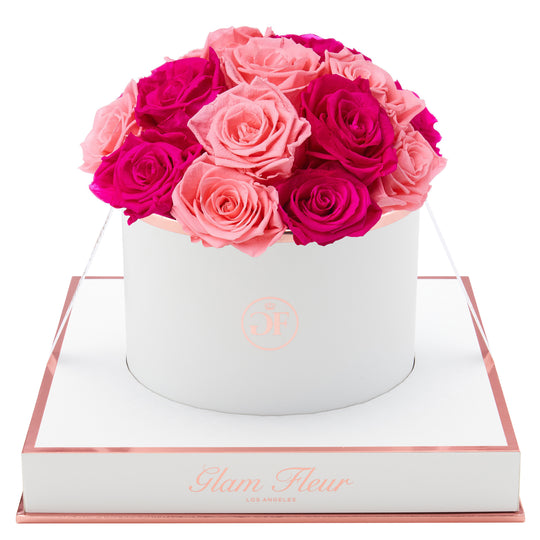 Blanche Round Fuchsia and Light Pink