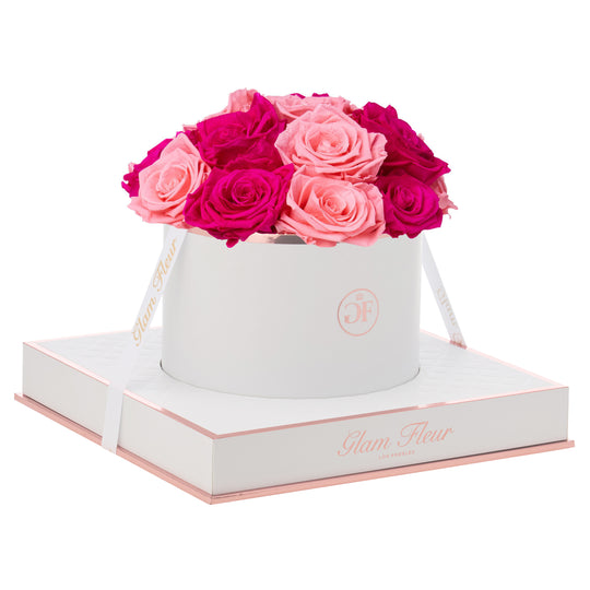 Blanche Round Fuchsia and Light Pink