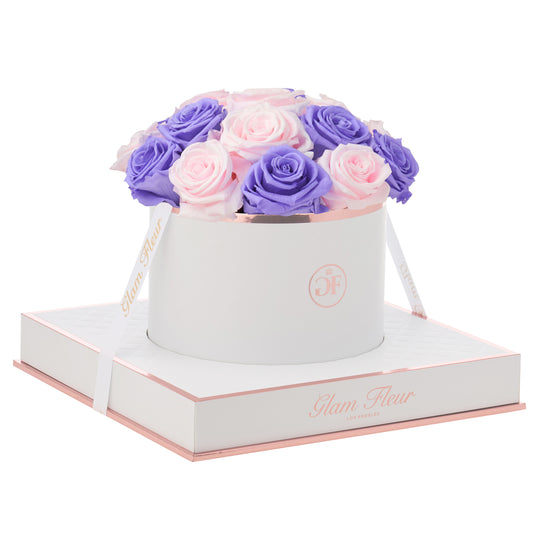 Blanche Round Violet and Baby Pink