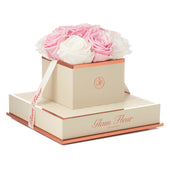 Montagé Chic Glow Pink and Glow White Preserved Roses