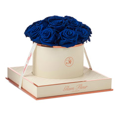 Montagé Round Blue Ocean Preserved Roses