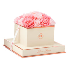Montagé Square Baby Pink and Light Pink Preserved Roses