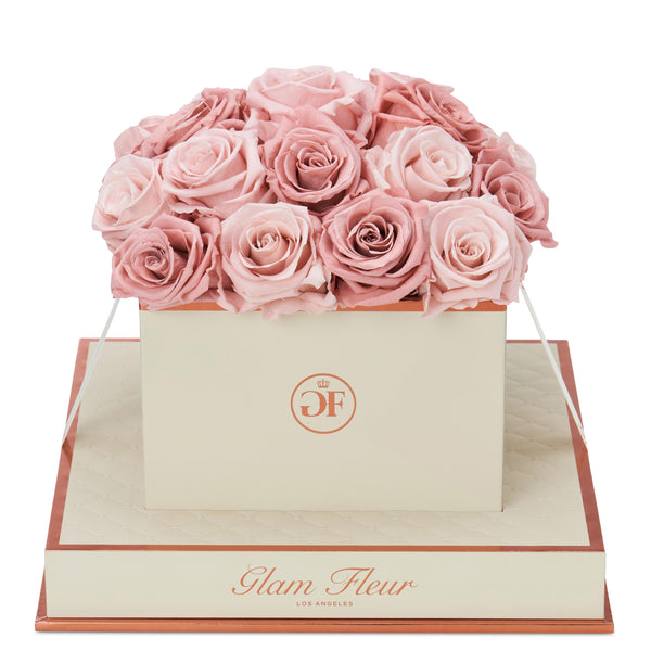 Pink Forever Roses - Preserved Roses in a Box - Glam Fleur
