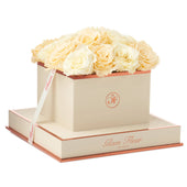 Montagé Square Ivory and Creme Preserved Roses