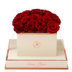 Montagé Square Red Preserved Roses