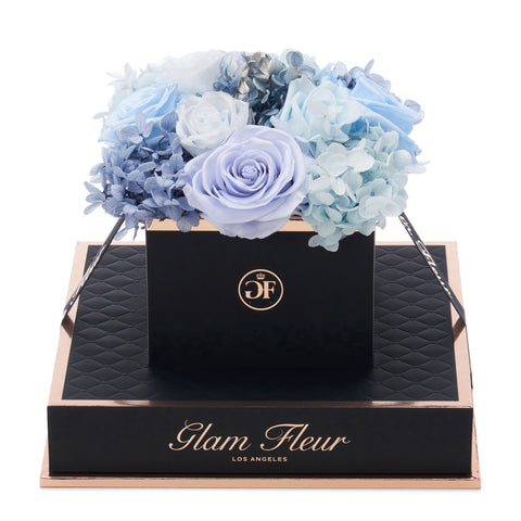 Noir Chic Blue Lavender Fusion Preserved Flowers