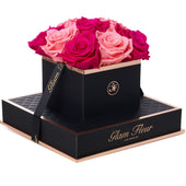 Noir Chic Fuchsia and Light Pink Preserved Roses
