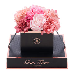 Noir Chic Pink Fusion Preserved Flowers