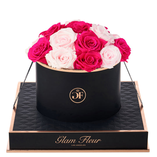 Noir Round Fuchsia and Baby Pink