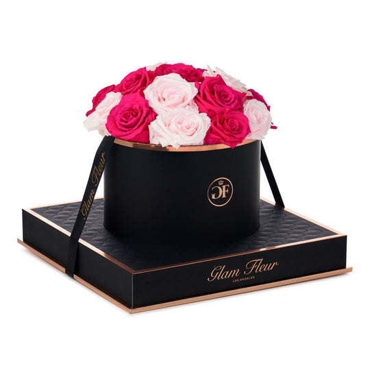 Noir Round Fuchsia and Baby Pink