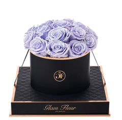 Noir Round Glow Lavender Preserved Roses