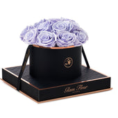 Noir Round Glow Lavender Preserved Roses