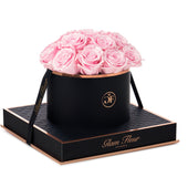 Noir Round Glow Pink Preserved Roses