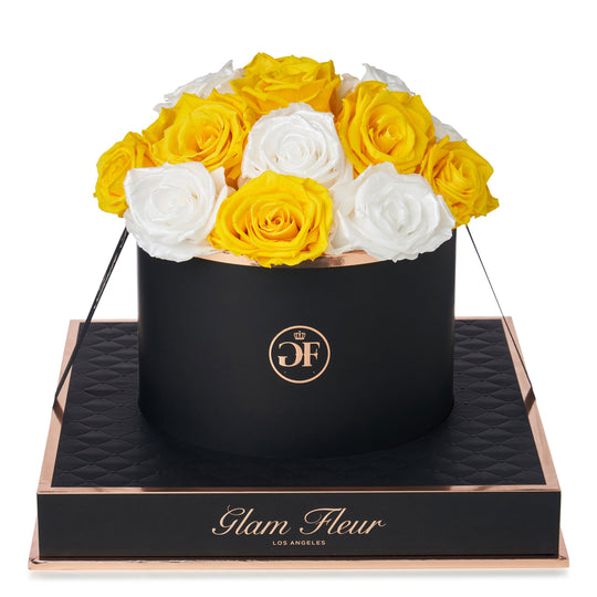 Noir Round Glow White and Yellow