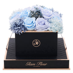 Noir Square Blue Lavender Fusion Preserved Flowers