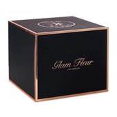 Noir Square Candy Rainbow and Baby Pink Preserved Roses