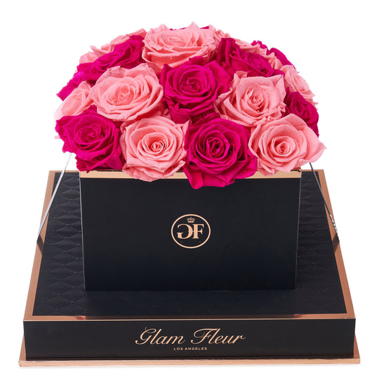 Noir Square Fuchsia and Light Pink