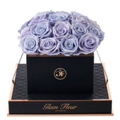 Noir Square Glow Lavender and Lavender Preserved Roses