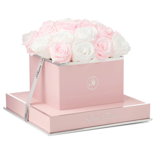 Rosé Square Baby Pink and White