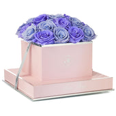 Rosé Square Violet and Lavender Preserved Roses