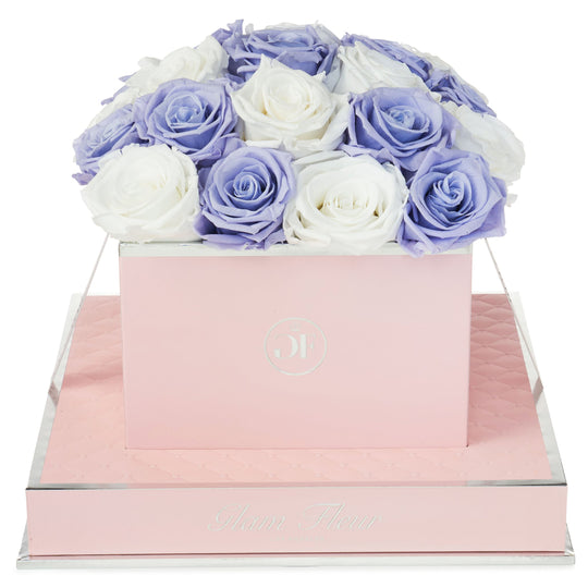 Rosé Square White and Lavender